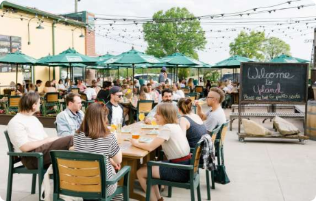 people sitting outdoors